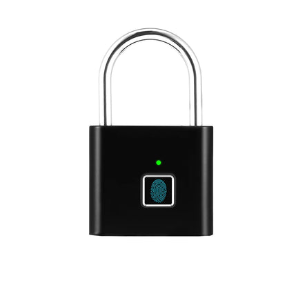 Outdoor Waterproof Smart padlock Keyless Fingerprint Lock Finger Print Metal Door Lock USB Rechargeable Quick unlock Zinc Alloy